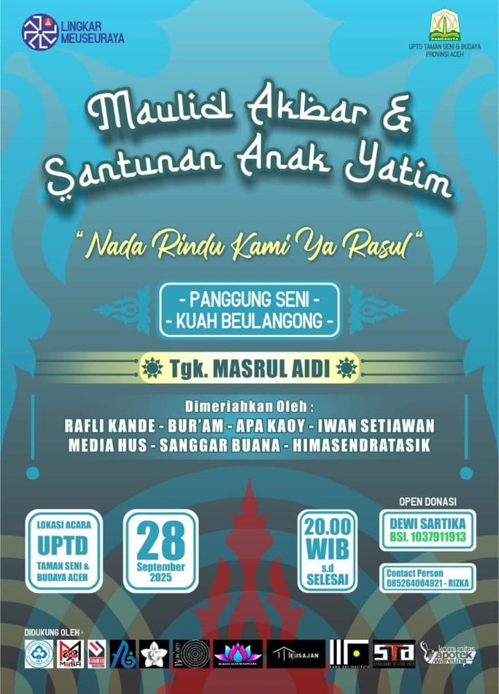 Maulid Akbar & Santunan Anak Yatim: Nada Rindu Kami Ya Rasul